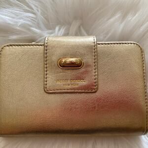 Henri Bendel Gold Wallet